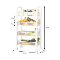 LUTODY - Carro de Almacenamiento Organizador Metálico de Varios Niveles con Ruedas, Carrito Auxiliar Compacto, Verdulero, Frutero, Multiuso para Cocina - details 7