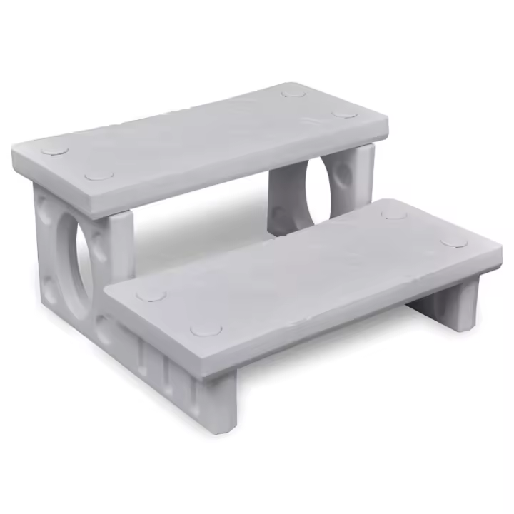 vidaXL Mini Escalera 2 Peldaños Plástico Escalón Bañera Piscina Color Blanco,  Negro,  Gris y mas - 1