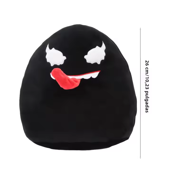 Peluche Venom Lindo Juguete De Peluche Suave Y Almohadilla Kawaii Regalos De Cumpleaños Y Navidad Para El Hogar Decoración De Peluche De Película Y TV Para Todas Las Edades - 1
