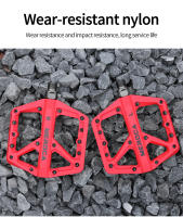 Pedales De Bicicleta MEROCA De Nylon Ultraligero Con Rodamientos Sellados Plataforma Plana Impermeable Antideslizante Para Montaña Y Carretera - details 4