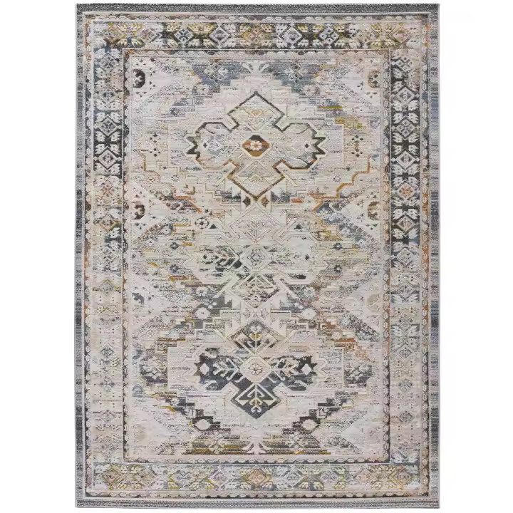 ATTICGO Alfombra de Interior Estilo Mosaico en Multicolor - Springs 2185 | 77X150, 115X170, 134X200, 192X290, 154X230 cm - 1