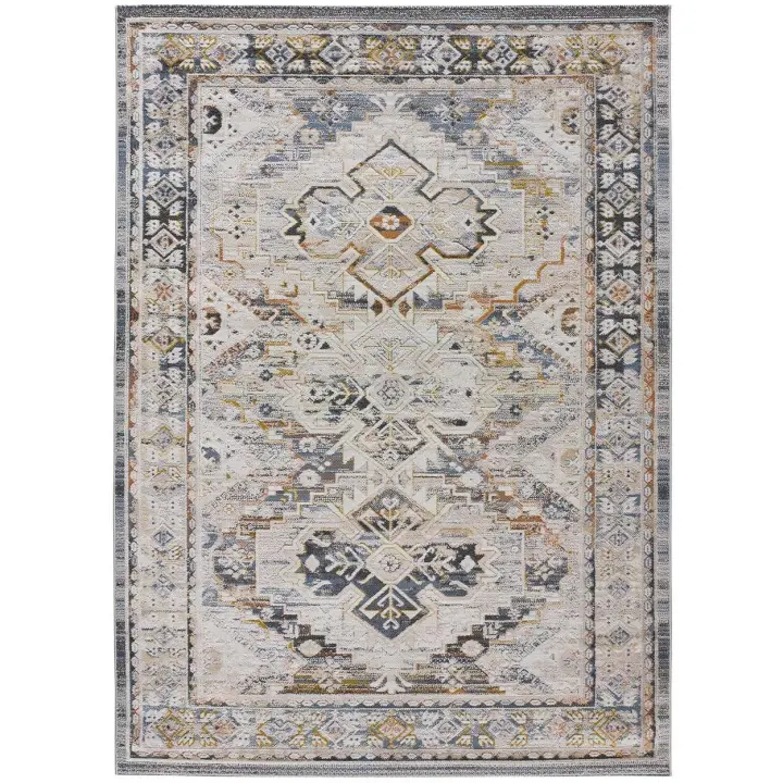 ATTICGO Alfombra de Interior Estilo Mosaico en Multicolor - Springs 2185 | 77X150, 115X170, 134X200, 192X290, 154X230 cm - 1