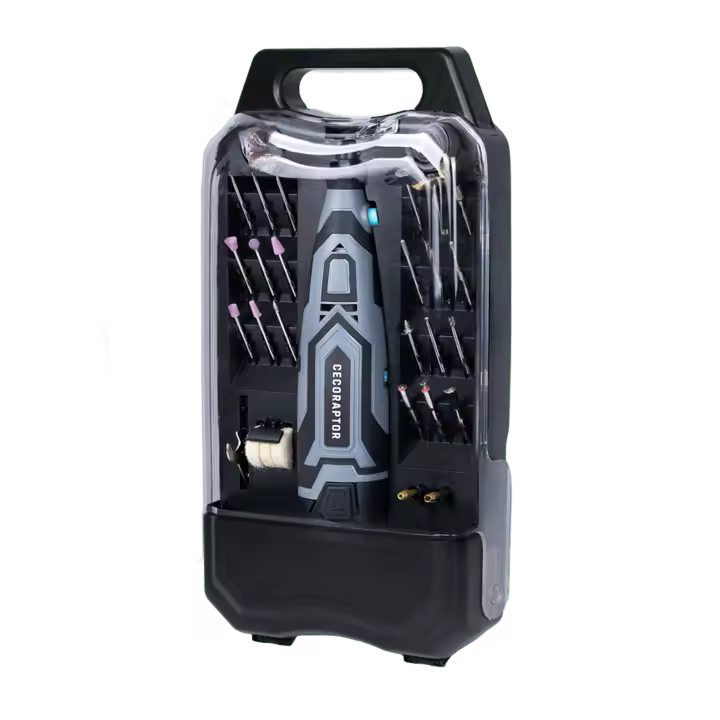 CecoRaptor Multiherramienta Rotativa Precisión 12V 1500mAh 25000 RPM 60 Accesorios y Autonomía 60 min - 1