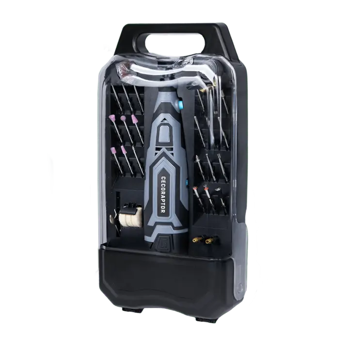 CecoRaptor Multiherramienta Rotativa Precisión 12V 1500mAh 25000 RPM 60 Accesorios y Autonomía 60 min - 1