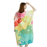 Poncho Toalla Rápida De Secado Microfibra Para Playa Y Natación Robe De Baño Para Adultos Con Capucha Toalla De Natación - details 2