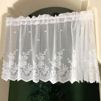 Valance De Ventana Estilo Dulce En Encaje Blanco Con Bolsa Para Percha Cortina Transparente Corta Para Decoración De Dormitorio - details 4
