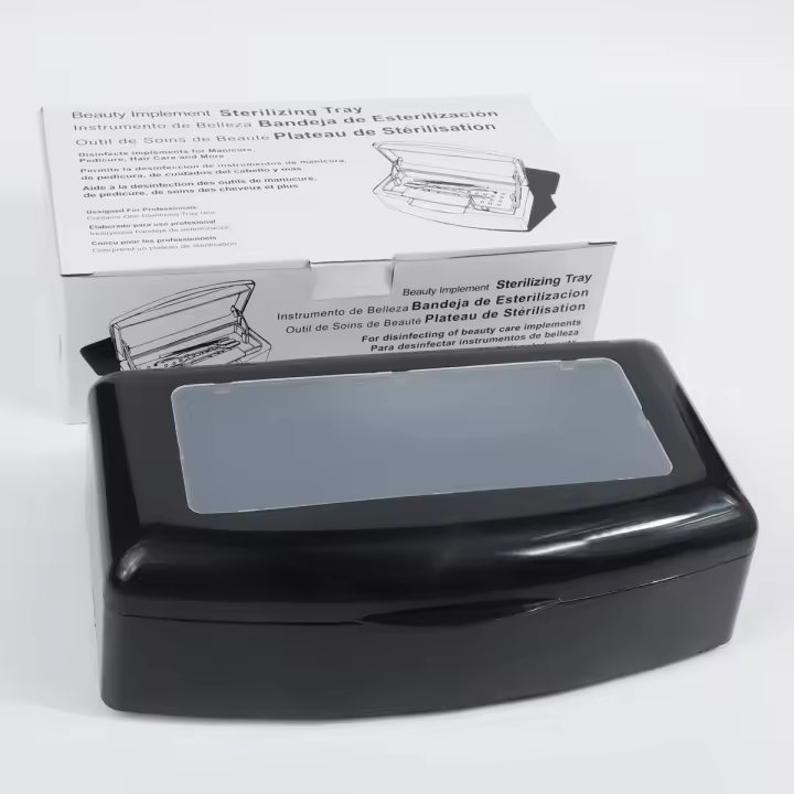 Caja De Desinfección Para Uñas 1pcs Herramienta De Uñas Plástica Blanca Estéril Para Aparatos De Acero Metal Tijeras Y Pinzas - 1