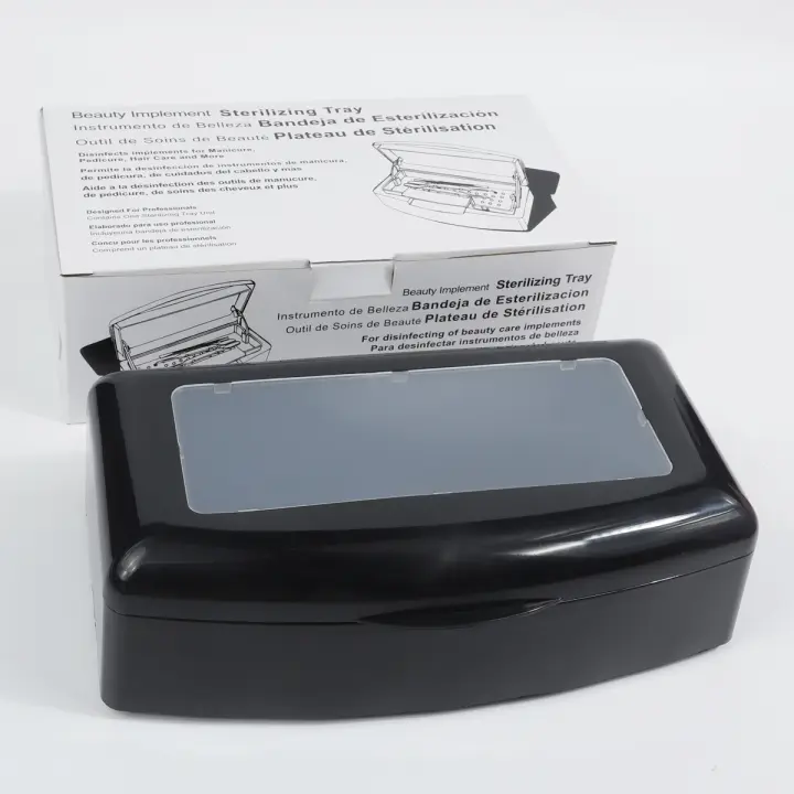 Caja De Desinfección Para Uñas 1pcs Herramienta De Uñas Plástica Blanca Estéril Para Aparatos De Acero Metal Tijeras Y Pinzas - 1