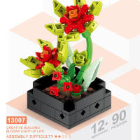 Juego De Bloques De Diamante 3D De Suculentas En Maceta Modelo Decorativo Para Mesa Juguete Creativo Y Relajante Para Adultos - details 3