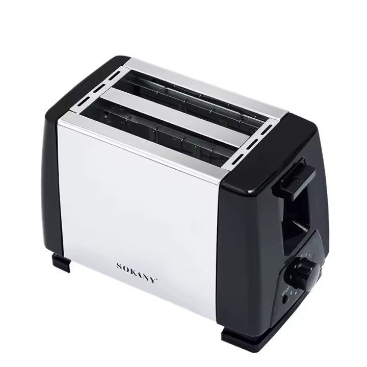 Tostador 2 ranuras, 700 W, tostadora de pan de molde 2 rebanadas de acero inoxidante. Sokany - 1