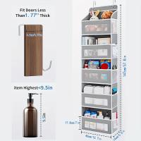 Organizador De Almacenamiento Colgante Con 5 Estantes Para Puerta Anti-Desplazamiento Gran Capacidad Adecuado Para Dormitorio Y Baño - details 4