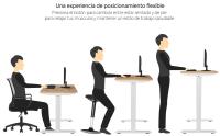 SONGMICS Soporte de Escritorio eléctrico, Estructura de Mesa de Trabajo motorizado, con Ajuste Continuo de Altura, Longitud Ajustable, Acero, Blanco/Negro - details 1