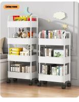 Organizador De Cocina Trolley De 3/4 Estante Con Ruedas Para Almacenamiento En Espacios Estrechos De Hogar Móvil Para Dormitorio Y Snacks - details 11