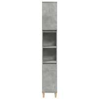vidaXL Set muebles de baño 2 piezas madera contrachapada gris hormigón - details 3