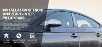 Cubierta De Columna De Puerta Y Ventana En Fibra De Carbono Para Nissan Qashqai J11 2016-2021 Adorno De Estilo En Cromo - details 0