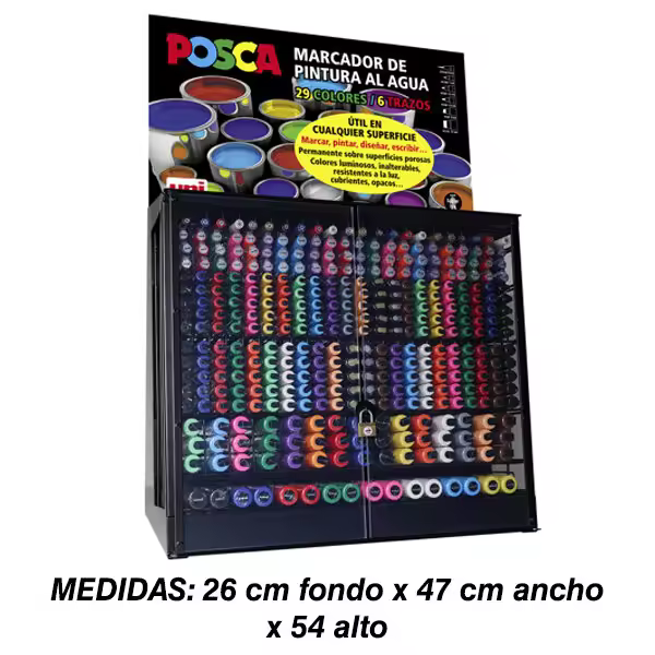 POSCA EXPOSITOR 369 MARCADORES POSCA EXPOSITORES - 1