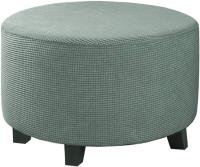 Cubierta De Terciopelo Polar Elástica Para Pie De Silla 1PC Cubierta De Ottomán Redonda De Spandex Protector De Pie De Silla Para Sala De Estar Hogar - details 6