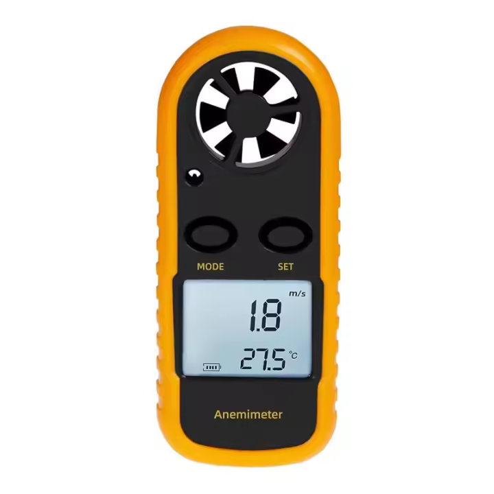 Anemómetro Digital LCD portátil con anemómetro Digital Max/Min/AVG mide la velocidad del viento termómetro de flujo de aire con retroiluminación - 1