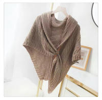 Bufanda De Tela Traidora Con Botones De Cuero Para Mujer Multifuncional Estilo Casual Adecuada Para Todas Las Estaciones - details 23