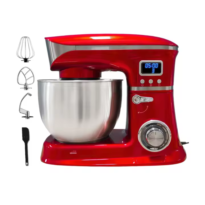 Amasadora Batidora  8 Litros Eisenbach - 6 Velocidades, Bol de Acero Inoxidable, Potente Motor 2000W, Sistema Planetario, Pantalla LCD y Accesorios Incluidos - 1