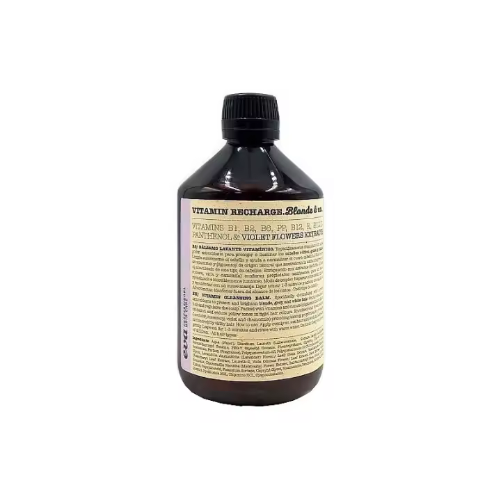 EVA PROFESSIONAL HAIR CARE VITAMIN RECHARGE BLONDE & CO 500 ML - Champú sin sulfatos para cabellos rubios, blancos o grises. ¡Reduce el amarilleado y revitaliza tu cabello! - 1