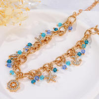 Encanto Pulsera popular con colgante de ancla y estrella de mar de aleación estilo vacaciones oceánicas para damas - details 4