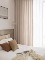 Japanese style thickened cotton and linen semi shading curtains for bedrooms, living rooms, and curtains - details 11