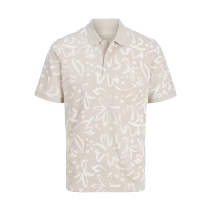Jack & Jones Jeff Monochrome Polo Manga Corta Color Gris Claro - Fresca Y Ligera - 1