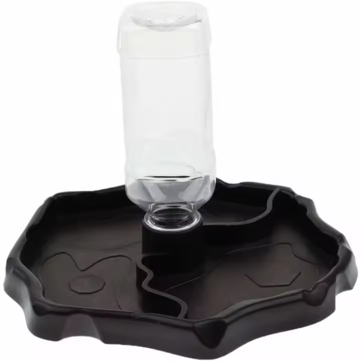 Dispensador de agua portátil con plato de plástico para reptiles, tortugas y geckos - 1