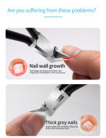 Tijeras De Uñas Curvadas Y Anguladas Para Uso Profesional En Podología Corte Preciso De Uñas Gruesas Y Encarnadas Con Mango Antideslizante Incluye Cubierta Protectora - details 3