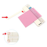 10444-17 Cortador de papel manual portátil de 23cm– Guillotina Manual de plástico resistente, compacta y ligera – Ideal para Oficina, Escuela, Papelería o Uso Doméstico - details 0