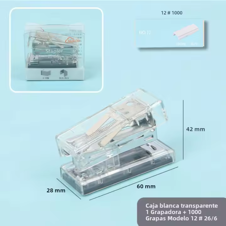Mini Destornillador Transparente Con Tachuelas Herramienta Creativa De Encuadernación Organizador De Archivos Para Escuela Y Oficina En Plástico Azul Verde Rojo Blanco - 1