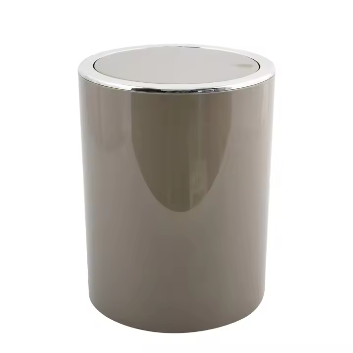 Cubo de basura MSV "kamaka" 6L de ABS en color marron Ø18,5 x 26 cm - 1