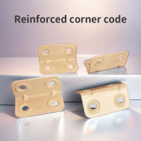 Brackets De Ángulo L Marrón Militar Para Reforzar Muebles Armarios Mesas Y Sillas Accesorios De Hardware De Madera - details 0