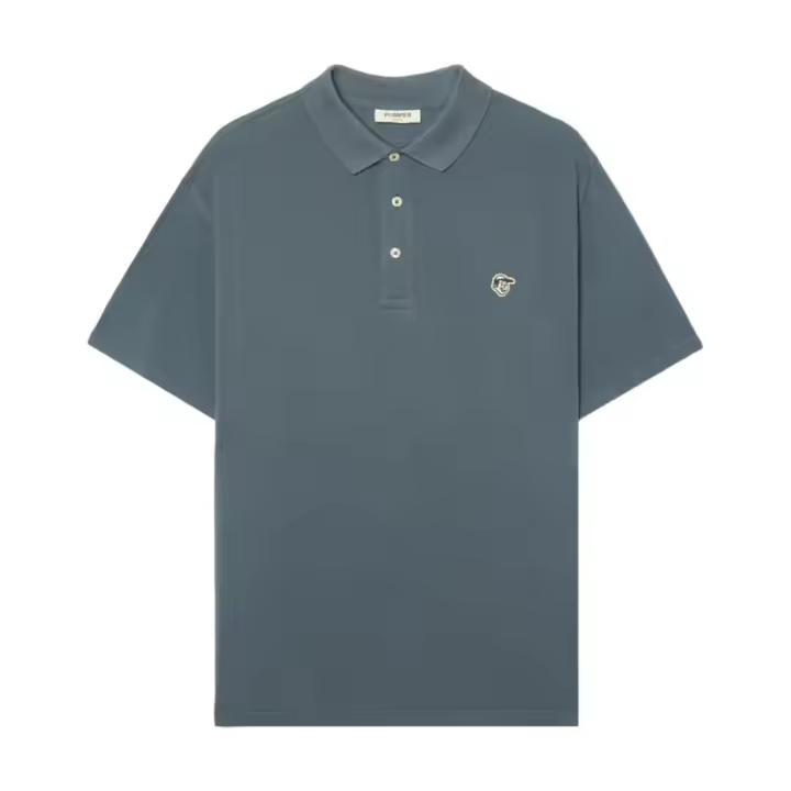 Polo Marrón Pompeii Emilio Khaki Piqué Polo Manga Corta Con Parche De Emilio - 1