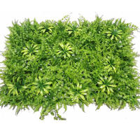 Matriz De Plantas Artificiales Falso Césped Panel De Valla De Hierba Decoración De Jardín Falso Césped Panel De Fondo De Hojas - details 0