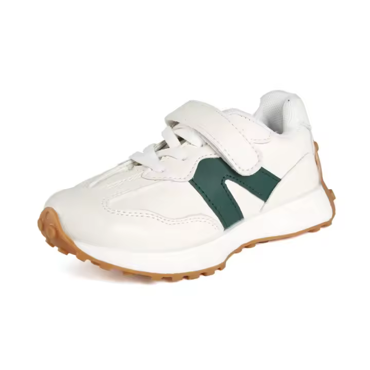 Zapatos Para Niños Y Niños Transpirables De Cuero PU Tenis Planos Para Bebés En Colores Rosa/Negro/Ceniza Tallas 21-36 - 1