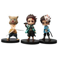 Figura De Acción Demon Slayer Kimetsu No Yaiba Kamado Tanjirou Con Agatsuma Zenitsu Nezuko Kyoujurou PVC Modelo Juguete Regalo Para Fans De Anime - details 6