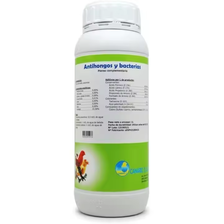 Purificante Natural Antihongos y Antibacterias CANARIZ para el Agua de Aves 1 Litro - 1