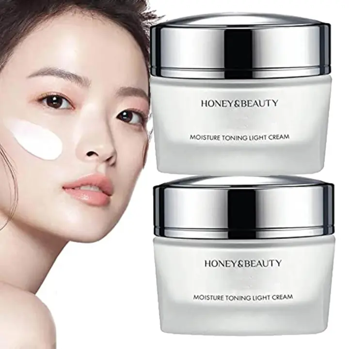 Crema ligera hidratante tonificante, crema facial hidratante de belleza, crema coreana hidratante tonificante (2 unidades) - 1