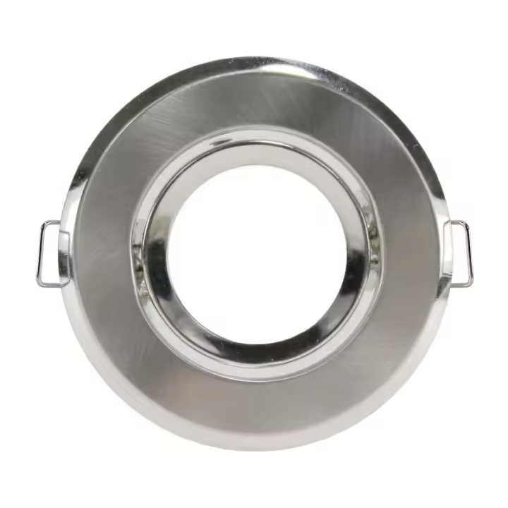 LEDME Aro Empotrable Basculante Redondo Niquel Serie Eco para GU10/MR16 - Iluminación Eficiente - 1