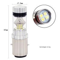 Bombilla De Faro LED Para Motocicleta Universal Doble Agarre Alta Potencia H6 BA20D 20led Luz Blanca 12V-24V Fuente De Luz LED - details 2
