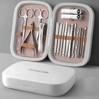 Juego Profesional De 18 Piezas De Tijeras Para Uñas De Acero Inoxidable De Alta Calidad Conjunto De Cuidado Personal Para Manos Y Pies Con Paquete De Viaje - details 0