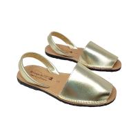 Eva Zorteon- Menorquinas de piel con acabado metalizado, Marca D´ Estiu . - details 6