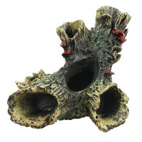 Adornos De Acuario De Resina Ocasión Decoración Artificial Hueco Árbol Tunnel Cueva Para Tanque De Peces Paisajismo Decorativo - details 8