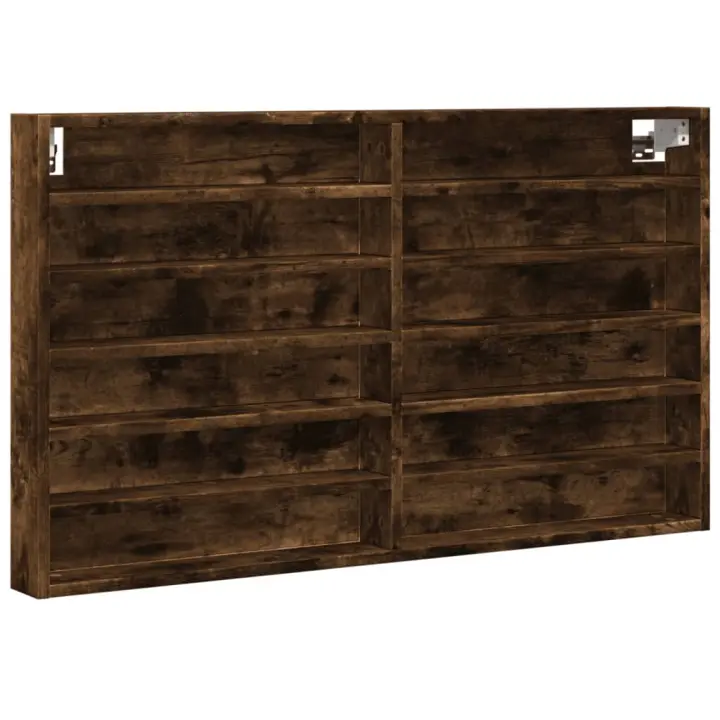 vidaXL Vitrina de madera ingeniería 100x8,5x58 cm Blanco, Negro, Roble Sonoma Mueble Almacenaje Estantería para Oficina, Estudio, Dormitorio Estantería/Librería/ mueble de Almacenamiento - 1