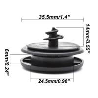 10 Sets De Clips Para Alfombrillas De Coche Universal Negro Soporte De Retención De Alfombrillas De Automóvil Para Panel De Trimmings PVC Negro - details 6