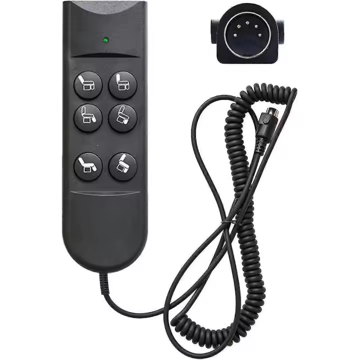 Control remoto de 6 botones para sillones reclinables, control manual de 5 pines para sillón elevador, control manual para muebles eléctricos. - 1