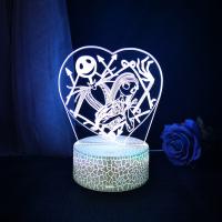 Lámpara Nocturna 3D De Novia Fantasma Con Control Táctil Y 16 Colores Decoración De Habitación Regalo De Halloween Luz De Ambiente De Dibujos Animados - details 1