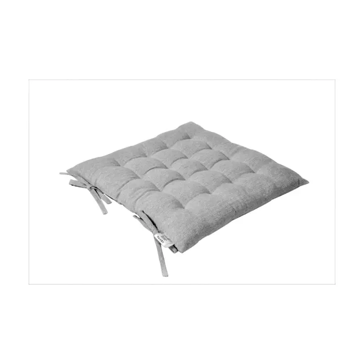 Cojín Silla Gris 45x45 Cm | Fabricado a Mano | Relleno Algodón Reciclado - 1